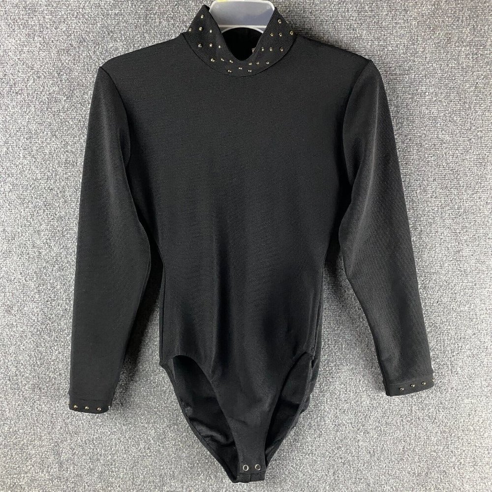 Corinna Fashions Romper Small Women's Long Sleeve Black Polyester Adults S